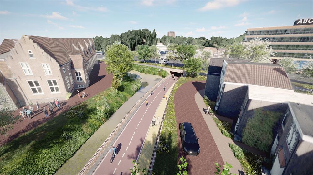 Impressie van de nieuwe situatie rond het Keern (c) Movares/studioSK Impressie van de nieuwe situatie rond het Keern (c) Movares/studioSK