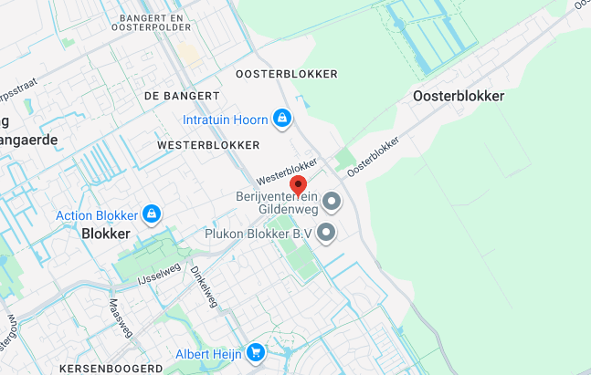 Een screenshot van de locatie waar de brand aan de Gildenweg woedde